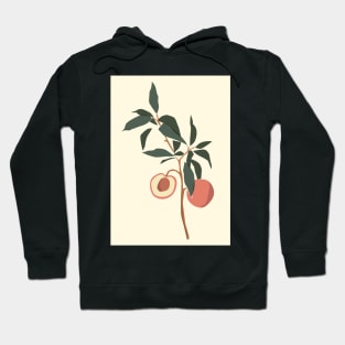 Lovely Peaches Modern Minimalistic Illustration Hoodie